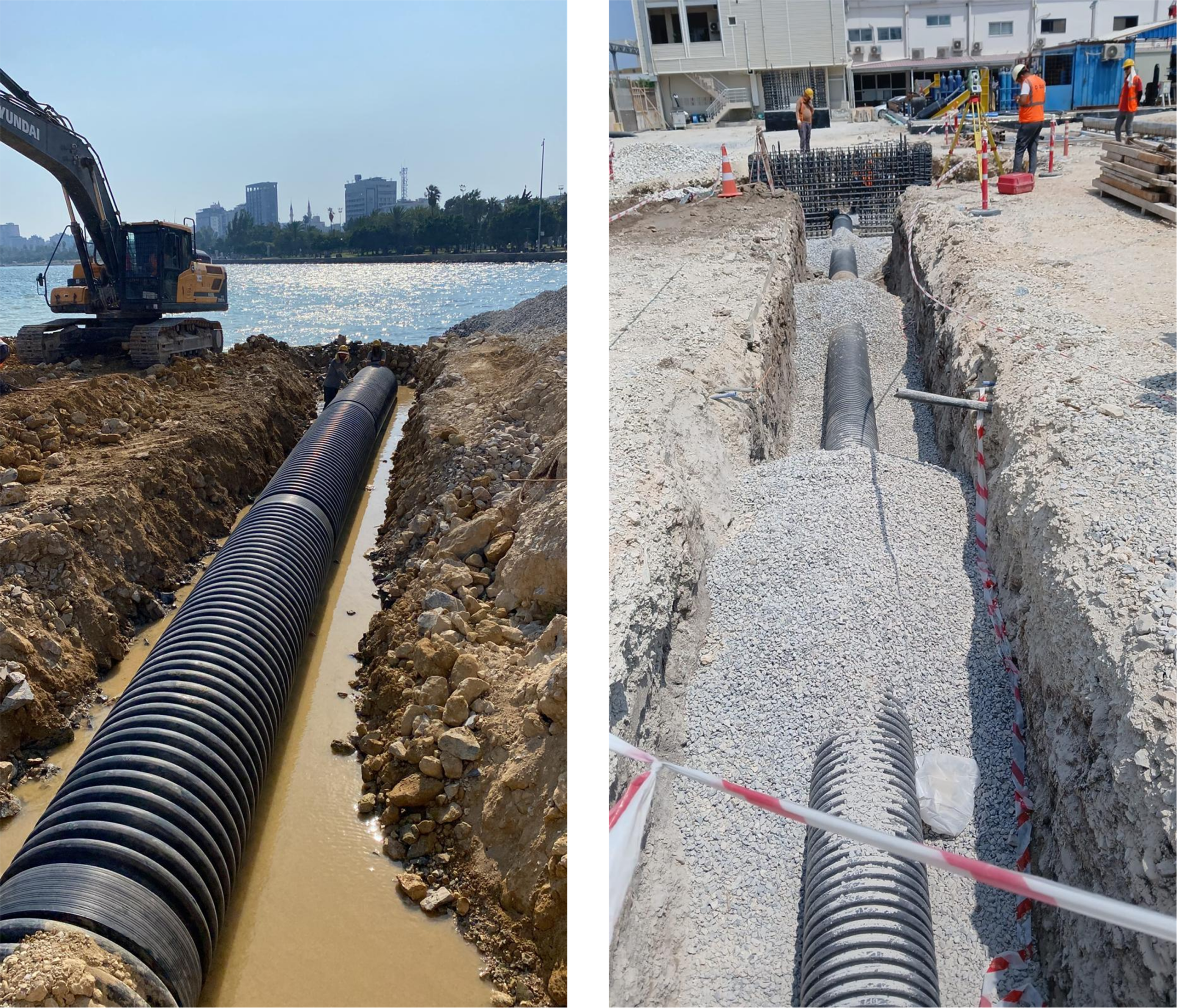 Mersinport genisleme projesi gomulu altyapi borulari geoteknik tasarimi